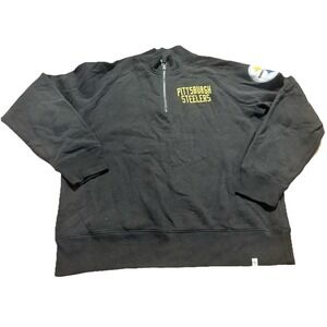 Pittsburgh Pirates 47 Brand Quarter Zip Sweatshirt Size Men's XL Black